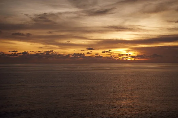 Sunset Bali Calm Sea Evening Clouds Evening Sky — Stock Photo, Image
