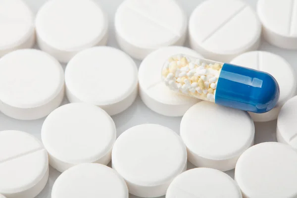 Comprimidos Comprimidos Medicamentos Isolados Droga Cuidados Médicos Farmacêutica Farmácia — Fotografia de Stock