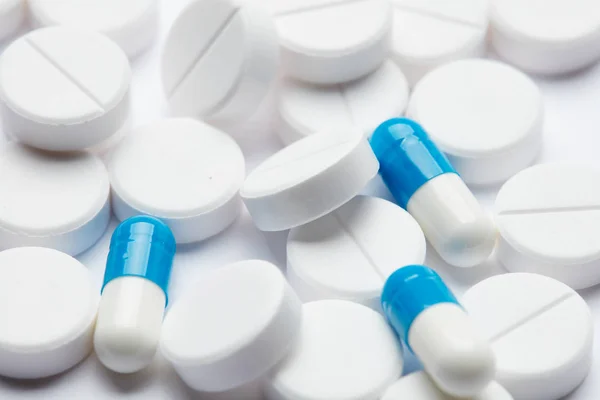 Comprimidos Comprimidos Medicamentos Isolados Droga Cuidados Médicos Farmacêutica Farmácia — Fotografia de Stock