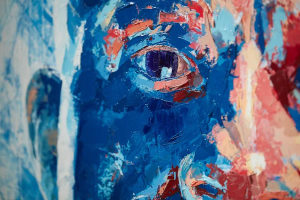 El çizimi yağlı boya. Soyut sanat geçmişi. Tuval üzerine yağlı boya boya. Renk dokusu. Sanat eserinin bir parçası. Boya lekeleri. Fırça darbeleri. Modern sanat. Çağdaş sanat. Renkli tuval.