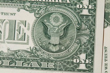 American Eagle Büyük Mühür bir dolar banknotun arkasından