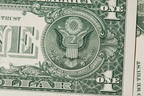 Águila Americana Gran Sello Parte Posterior Billete Dólar — Foto de Stock