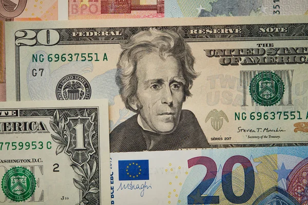 Euro Dollar Tarief Concept Eur Usd Voorspelling Foto Eur Usd Rechtenvrije Stockfoto's