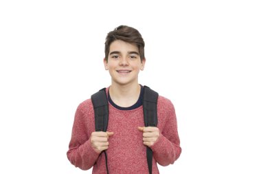 genç izole boş sırt çantası, gençler ile