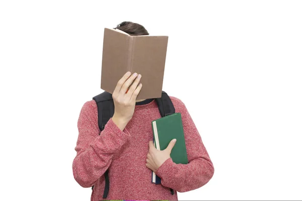 Teenager Student Mit Dem Buch — Stockfoto