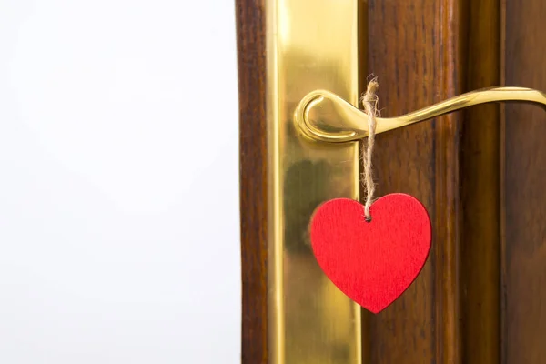 Door Heart Card Hanging — Stock Photo, Image