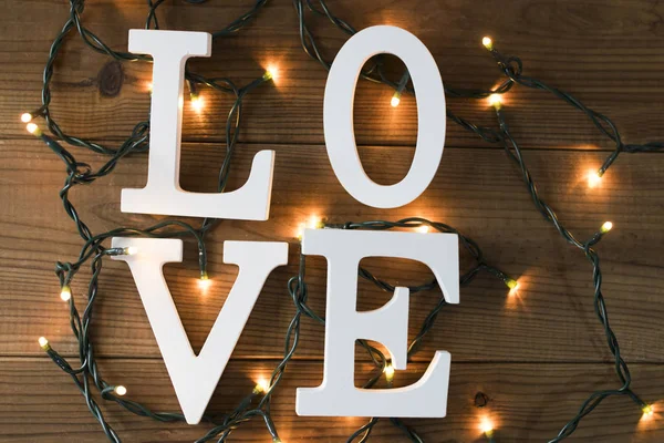 Boodschap Van Liefde Met Letters Valentijnsdag — Stockfoto