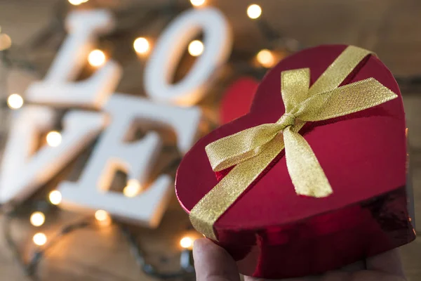 Mensagem Amor Com Cartas Dia Dos Namorados — Fotografia de Stock