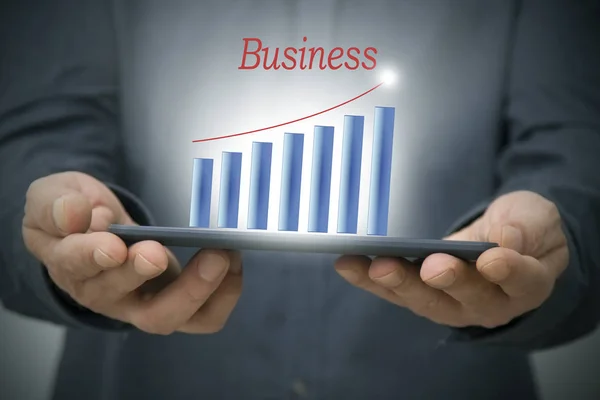 Hands Tablet Businessconcept Technologie — Stockfoto