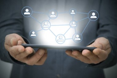 Uygulamalı tablet, iş kavramı ve teknoloji