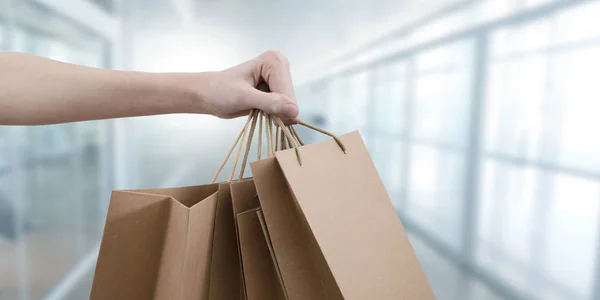 Compras Gastos Domésticos Bolsas Compra —  Fotos de Stock