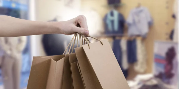 Compras Gastos Domésticos Bolsas Compra —  Fotos de Stock