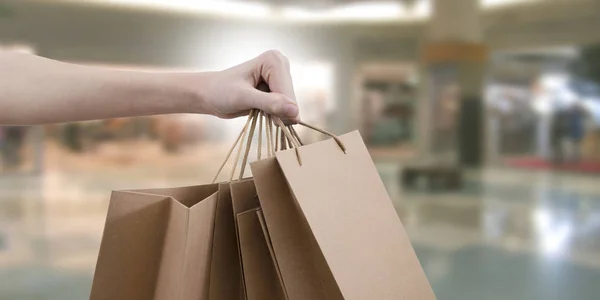 Einkäufe Und Haushaltsausgaben Einkaufstüten — Stockfoto