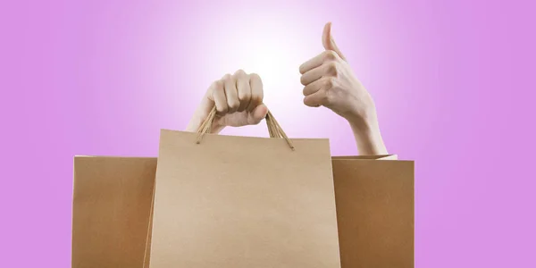 Zufriedenes Kundenkonzept Einkauf Okay — Stockfoto