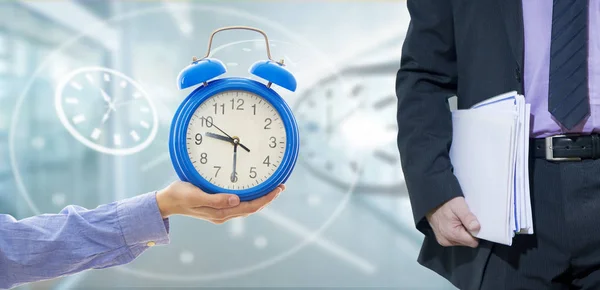 Бізнесмен Годинник Концепція Часу — стокове фото
