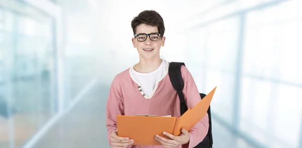 Estudiante Con Libros Educación Enseñanza — Foto de Stock