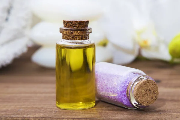 Massagesalze Und Öle Schönheits Und Körperpflege Wellness — Stockfoto