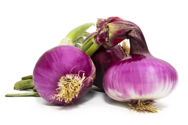 Onions Isolated White Background — Stock Photo, Image