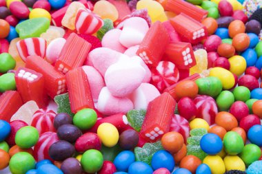 tatlılar ve şekerler rustik ahşap yığılmış