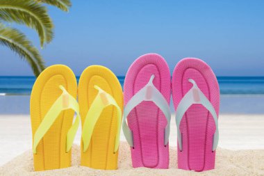 sandalet beach, tatil ve yaz kavramı