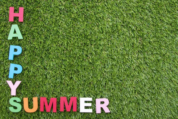 Sommer Hintergrund Mit Buchstaben Auf Grünem Gras — Stockfoto