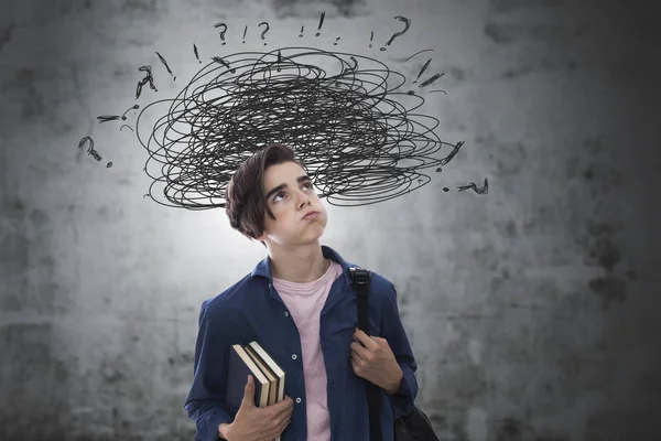 Student Overwhelmed Stress Problems — Stock Photo, Image