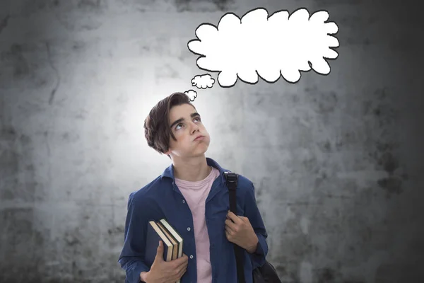 Cloud Stressed Student Text Space — Stock Photo, Image