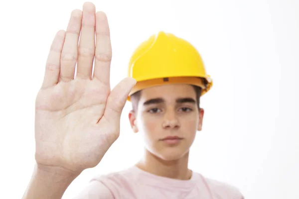 Jonge Tiener Student Aan Mode Geïsoleerd — Stockfoto