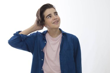 genç moda genç beyaz izole