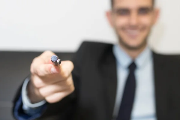 Businessman Pen Sign — Stock Photo, Image