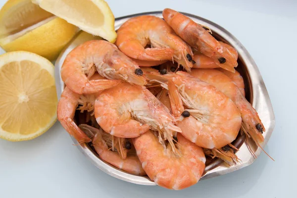 Fresh Prawns Prepared Seafood — Stock Photo, Image