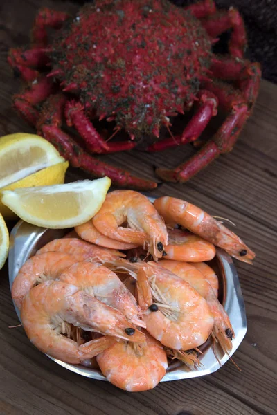 Gambas Frescas Preparadas Mariscos —  Fotos de Stock