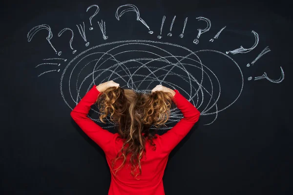 Frau Mit Dem Konzept Von Stress Problemen Oder Verwirrung — Stockfoto