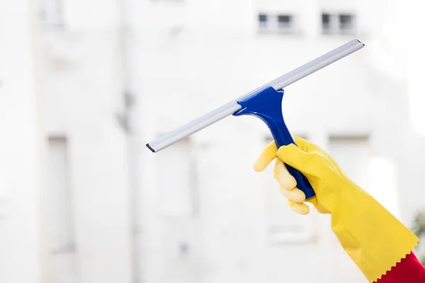Glass Window Cleaner Hand Cleaning Products — Stock Photo, Image