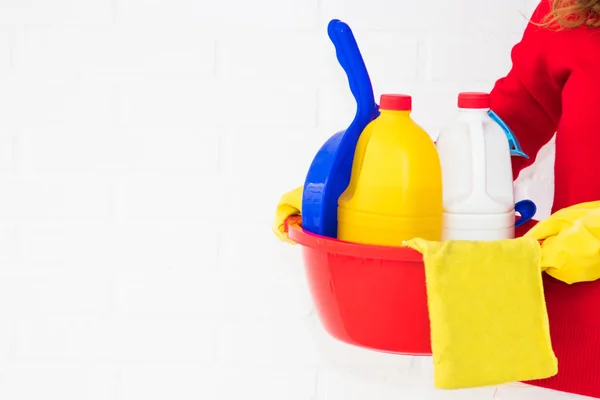 Cleaning Equipment Household Cleaning Products — Stock Photo, Image