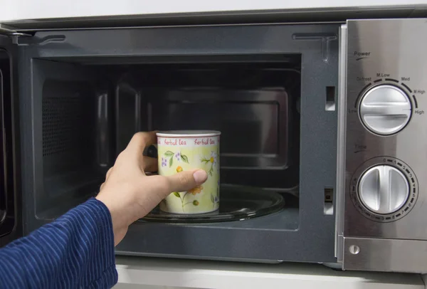 Cup Microwave Coffee Infusions Heat — Stock Photo, Image