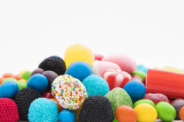 Dulces Colores Vibrantes Aislados Fondo Blanco — Foto de Stock