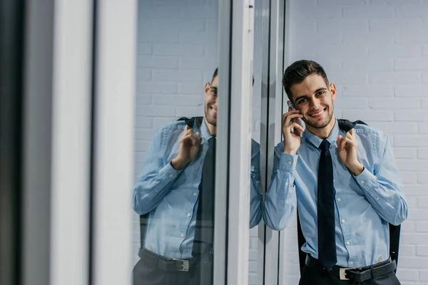 modern business man with mobile phone