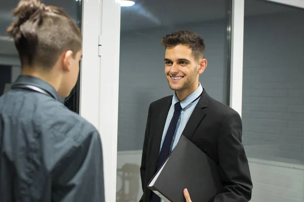 Uomini Affari Ufficio Che Lavorano — Foto Stock