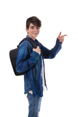 öğrenci beyaz izole moda