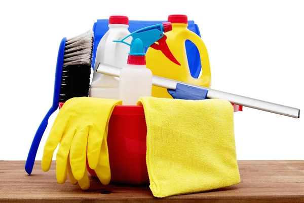Cleaning Products Isolated White Background — Stock Photo, Image