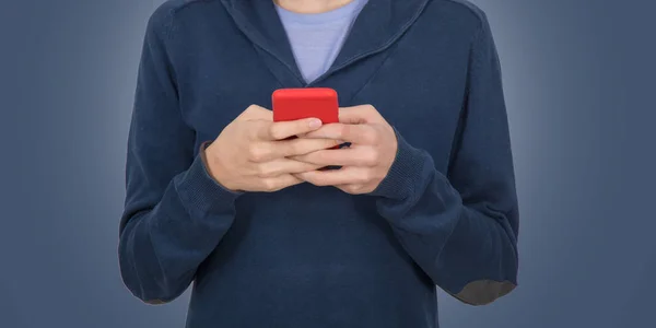 teen closeup hands with smartphone
