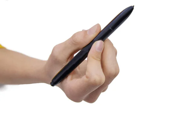 Hand White Insulated Pencil — Stock Photo, Image