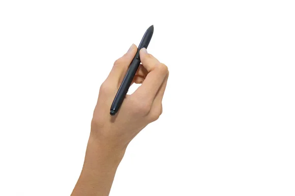 Hand Held Insulated Pen White — Stock Photo, Image