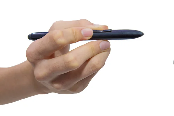 Hand White Insulated Pencil — Stock Photo, Image