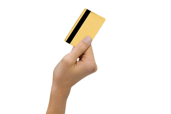 Πιστωτική Κάρτα Απομονωμένη Κενή — Φωτογραφία Αρχείου