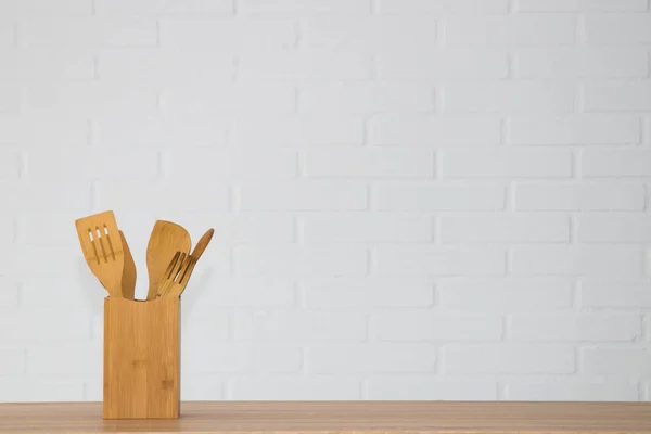 空白のスペースを持つ抽象的なキッチンの背景 — ストック写真