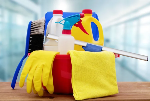 Home Office Cleaning Products — Stock Photo, Image