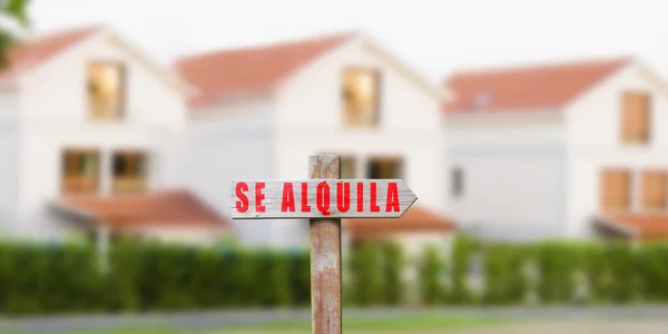 Sinal Casa Para Alugar — Fotografia de Stock