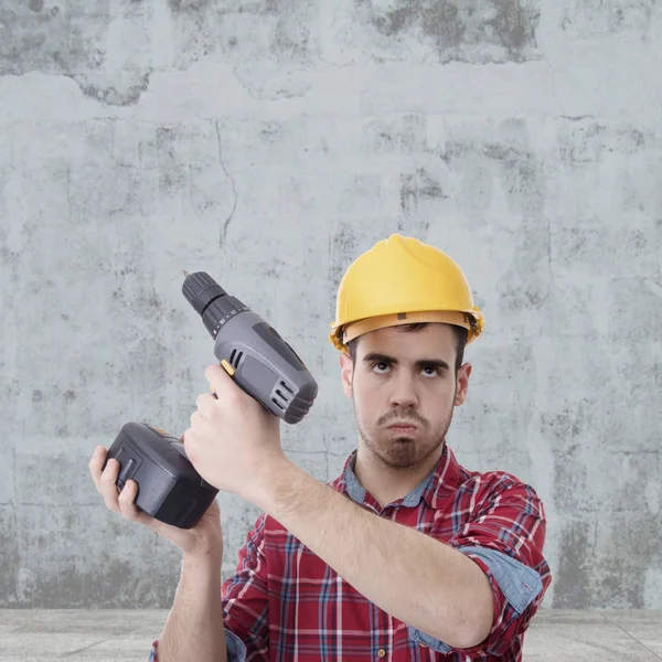 Constructor Drill Renovations Repairs Bricolage — Stock Photo, Image